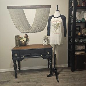 Obey Women's Raglan Graphic Baseball Tee in White and Black